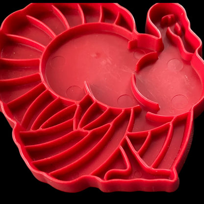Tupperware 1970s Red Plastic Cookie Cutter USA Turkey Thanksgiving