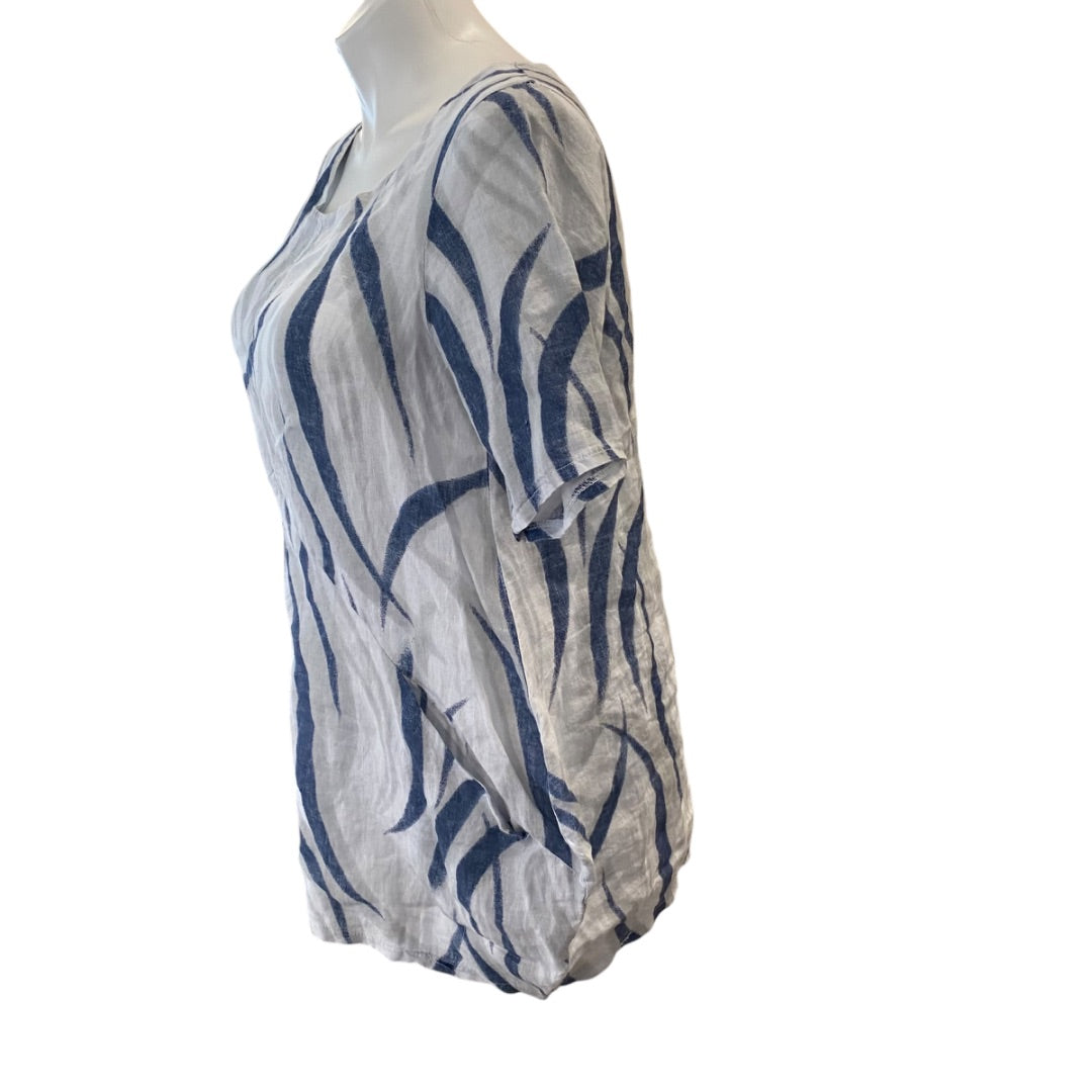 Medium Lands Down Under Womens Linen Swing Tunic Pockets Italy