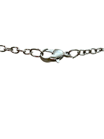 Silvertone Pendant Necklace Brittany Little Girl 18 Inch Lobster Clasp