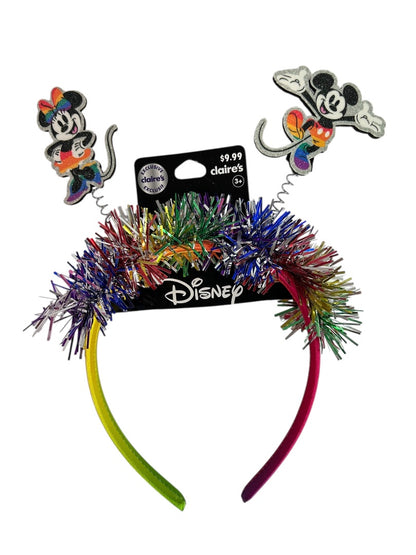 Disney Mickey and Minnie Mouse Bopper Rainbow Headband Pride New