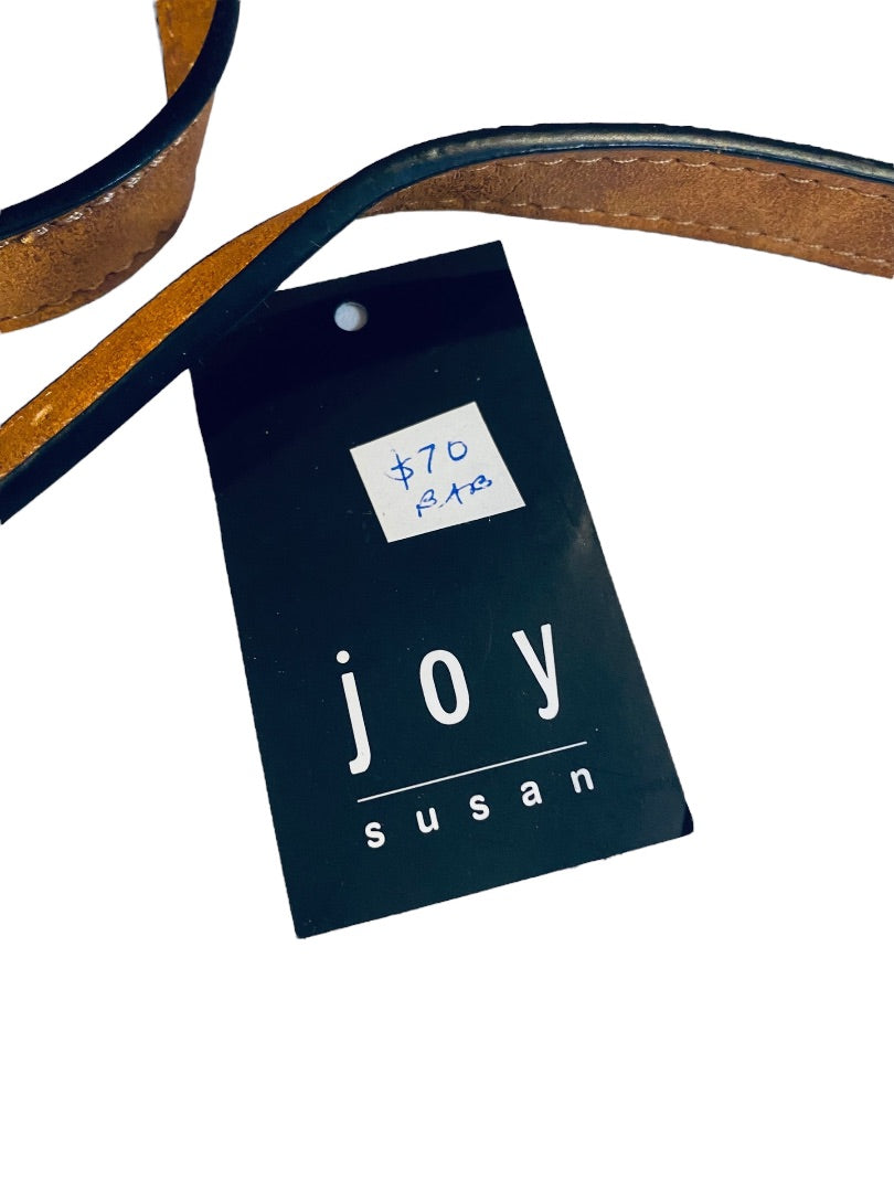 Joy Susan Angie Vintage Satchel Detachable Strap Wooden Handle Vegan Leather