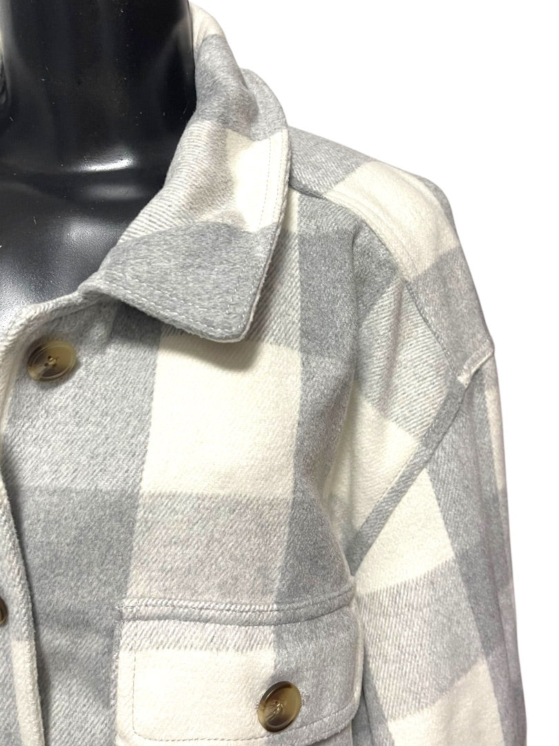 XXL Old Navy Womens Button Down Collared Shacket Heavy Flannel