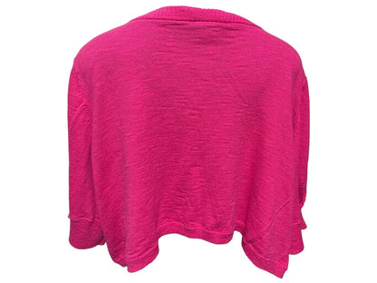22/24 Lane Bryant Womens Hot Pink Crop Open Cardigan Sweater