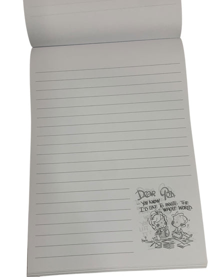 Set of 2 Vintage Lined Notepads "Dear God . . ."  5.5" x 8"