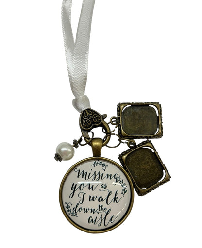 Bride Trinket with Frames Missing You as I Walk Down the Aisle 2"