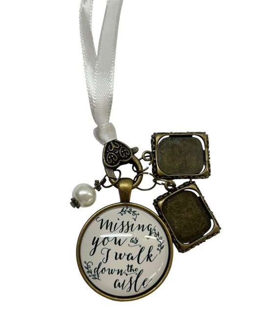 Bride Trinket with Frames Missing You as I Walk Down the Aisle 2"
