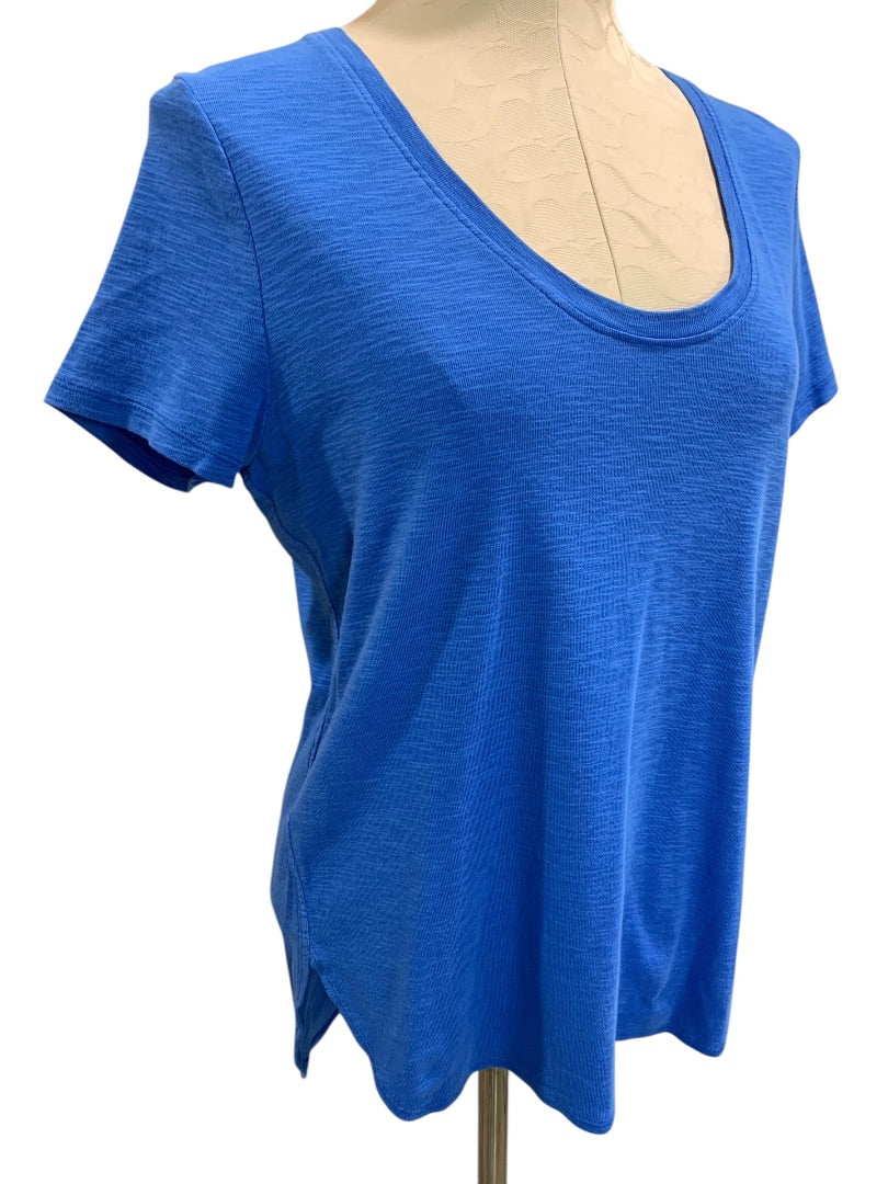 Medium Tommy Bahama Royal Blue Womens Tunic Tshirt Hi Lo Hem