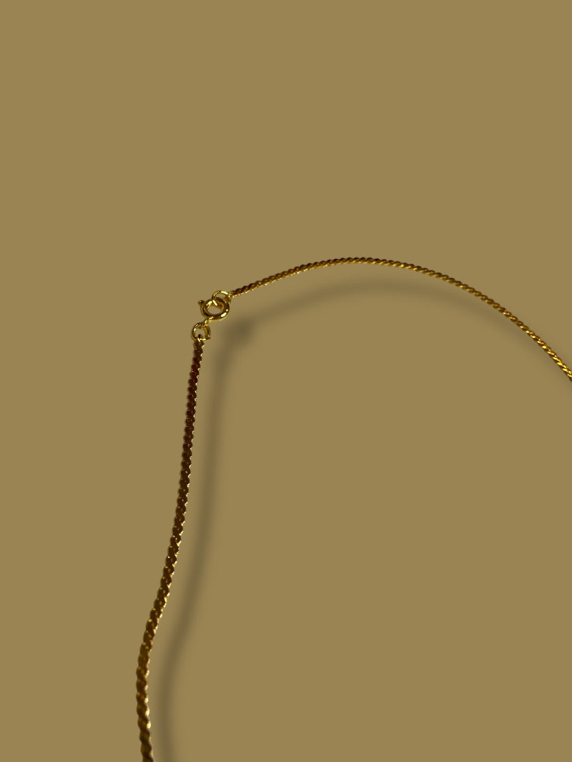 Goldtone Chain Necklace 18 Inch Spring Clasp Shiny