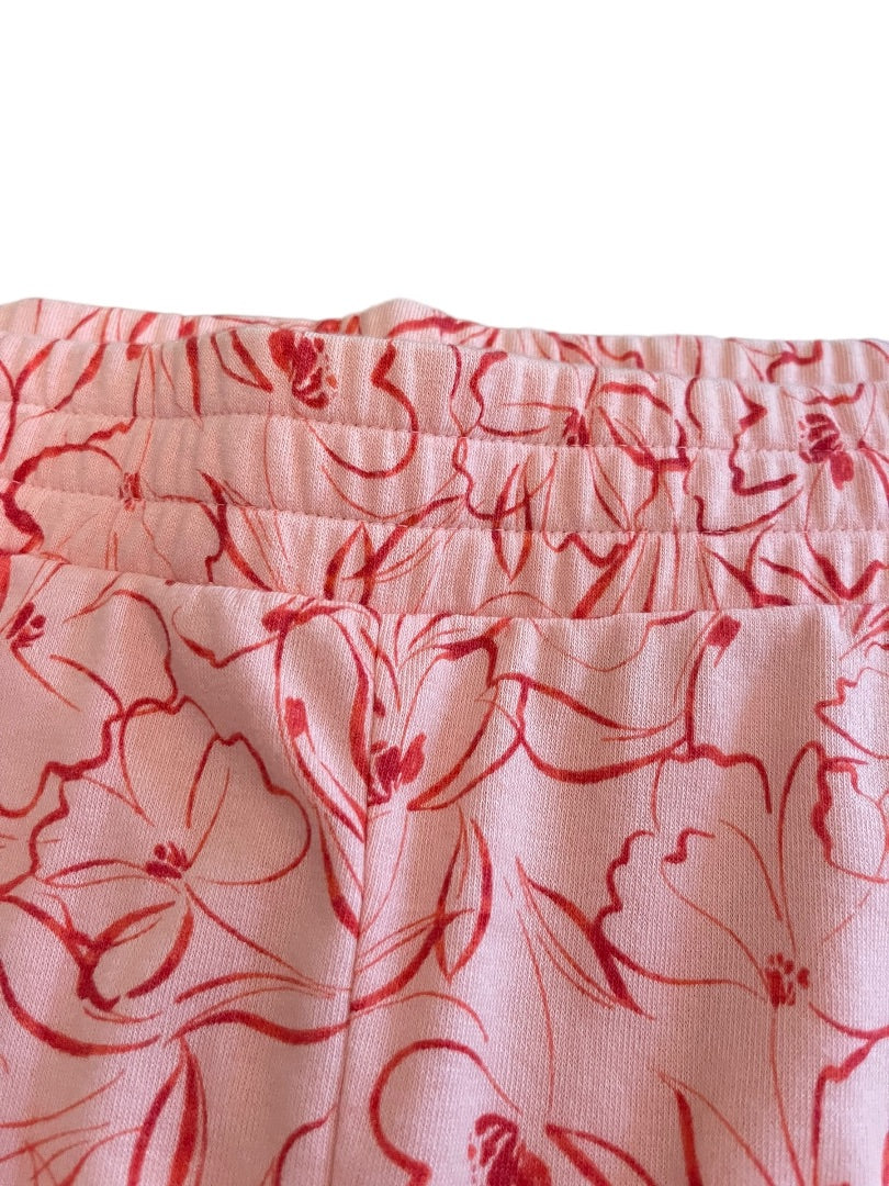 5X Any Body Elastic Waist Floral Knit Pants Pockets Pink Womens New