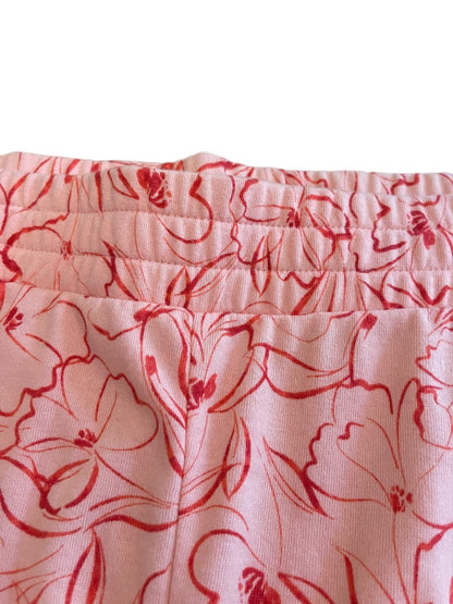 5X Any Body Elastic Waist Floral Knit Pants Pockets Pink Womens New