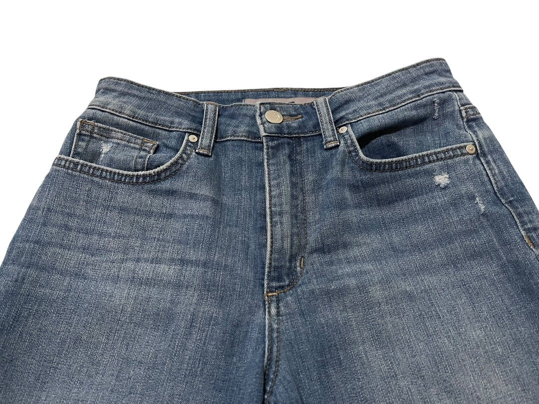 Size 24 Joe's Distressed Straight Leg Womens Jeans Blue Denim