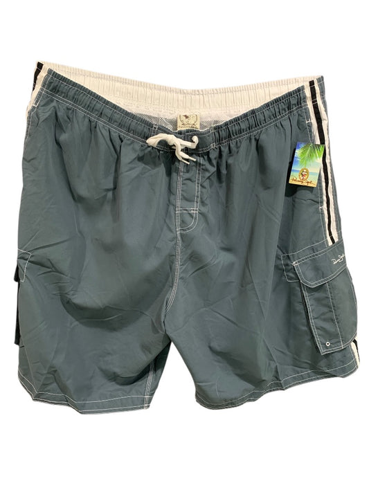 4X Panama Jack Mens New Swim Trunks Gray Bathing Suit