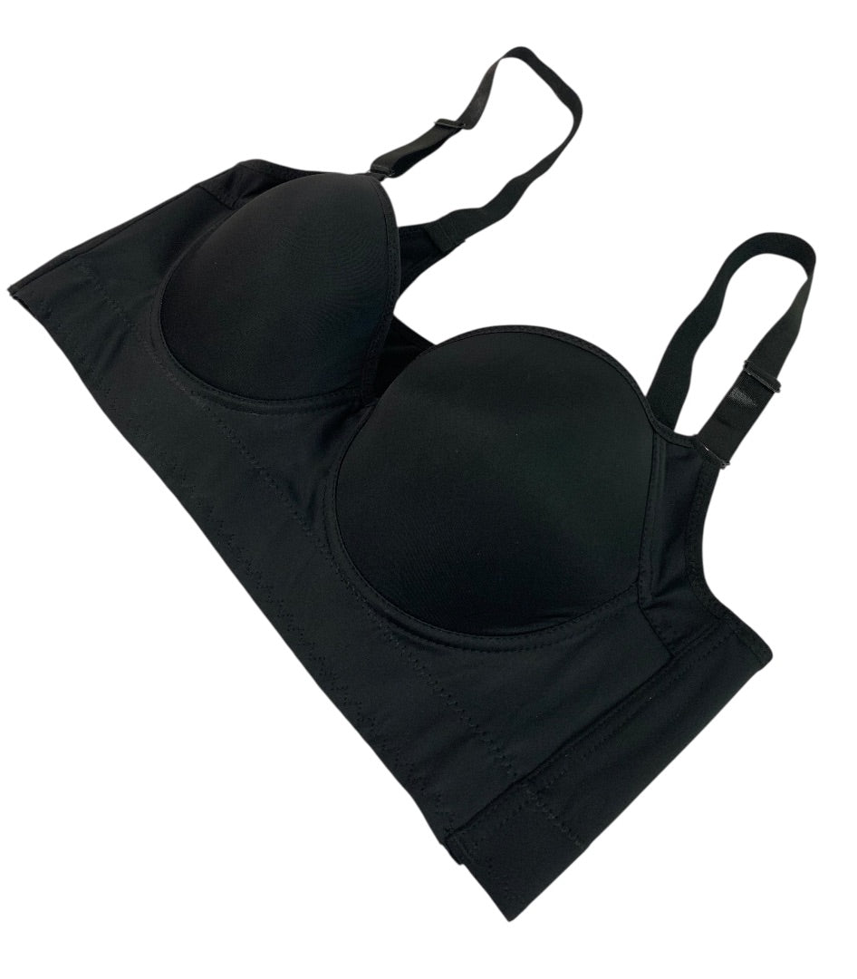 Size 40DD Underwire Black Bra Full Coverage Support Padded Back Smoother