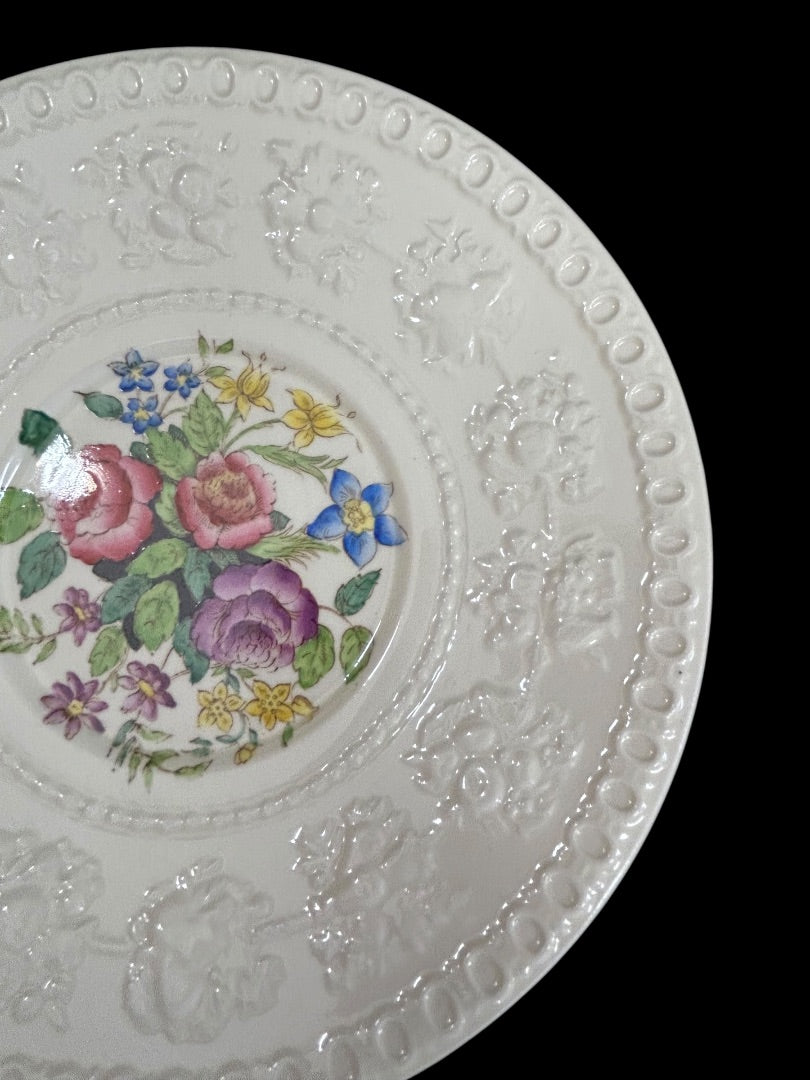 1940s Wellesley Wedgwood Ullswater China 7" Dessert Plate Ornate