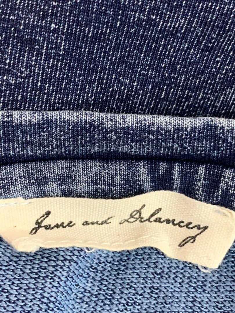 2X Jane & Delancey Womens Denim Look Tshirt Short Sleeve Blue