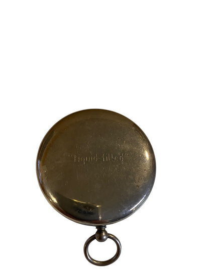 Vintage Hunter Liquid Filled Compass Made in Germany Pocket Silvertone