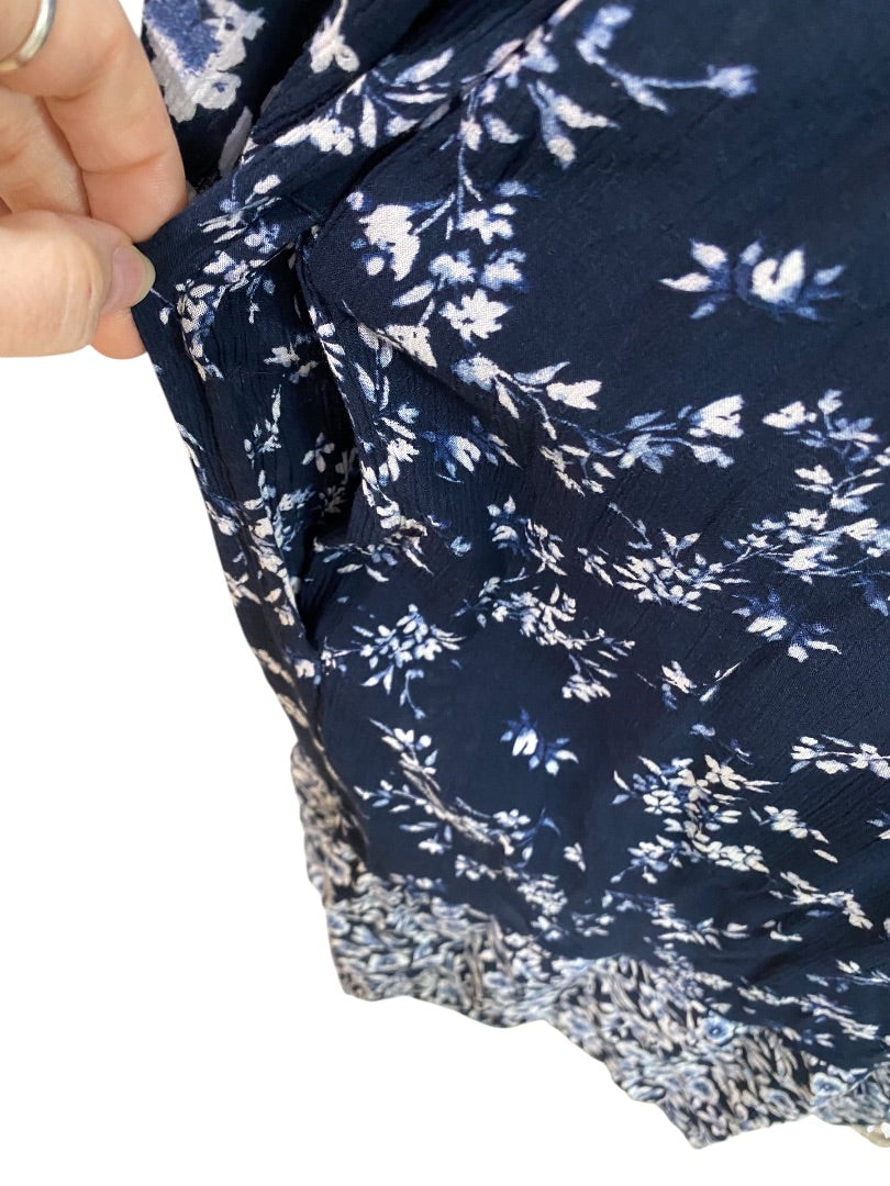 Medium J.Jill Mixed Floral Dress Pullover Boho Flowy Pockets