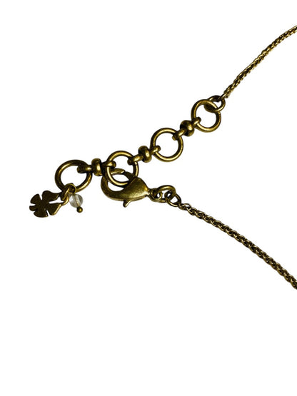 Lucky Brand Resin Pendant Necklace Goldtone 19" Lobster Clasp