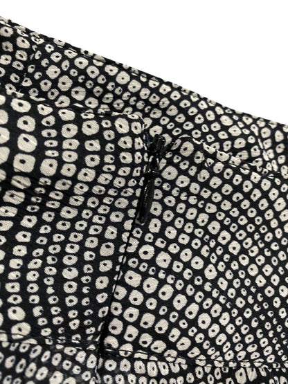 Size 14 Preswick & Moore A-Line Skirt Back Zip Lined Black White