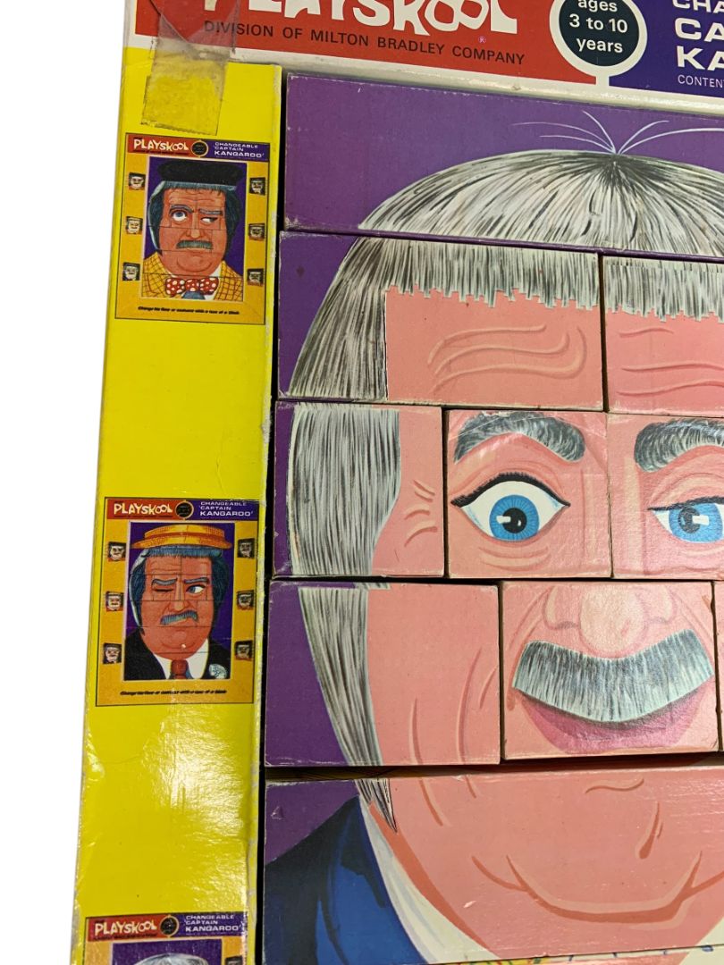 Playskool Vintage Changeable Puzzle Blocks Captain Kangaroo No 290
