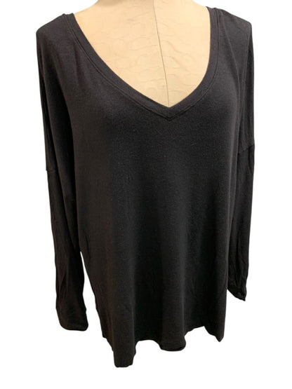 Size XL Soma Womens Black V-Neck Soft Tshirt Long Sleeve