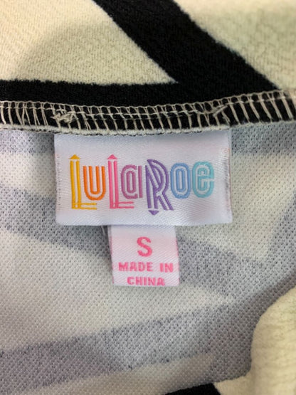 Small LulaRoe Cassie Pencil Skirt Geometric Ivory Black