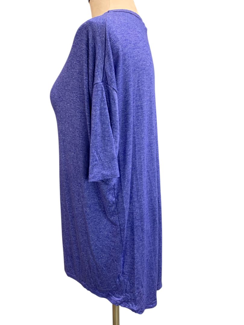 Size XXS LulaRoe Womens Purple Heathered Tunic Tshirt Hi Lo Hem