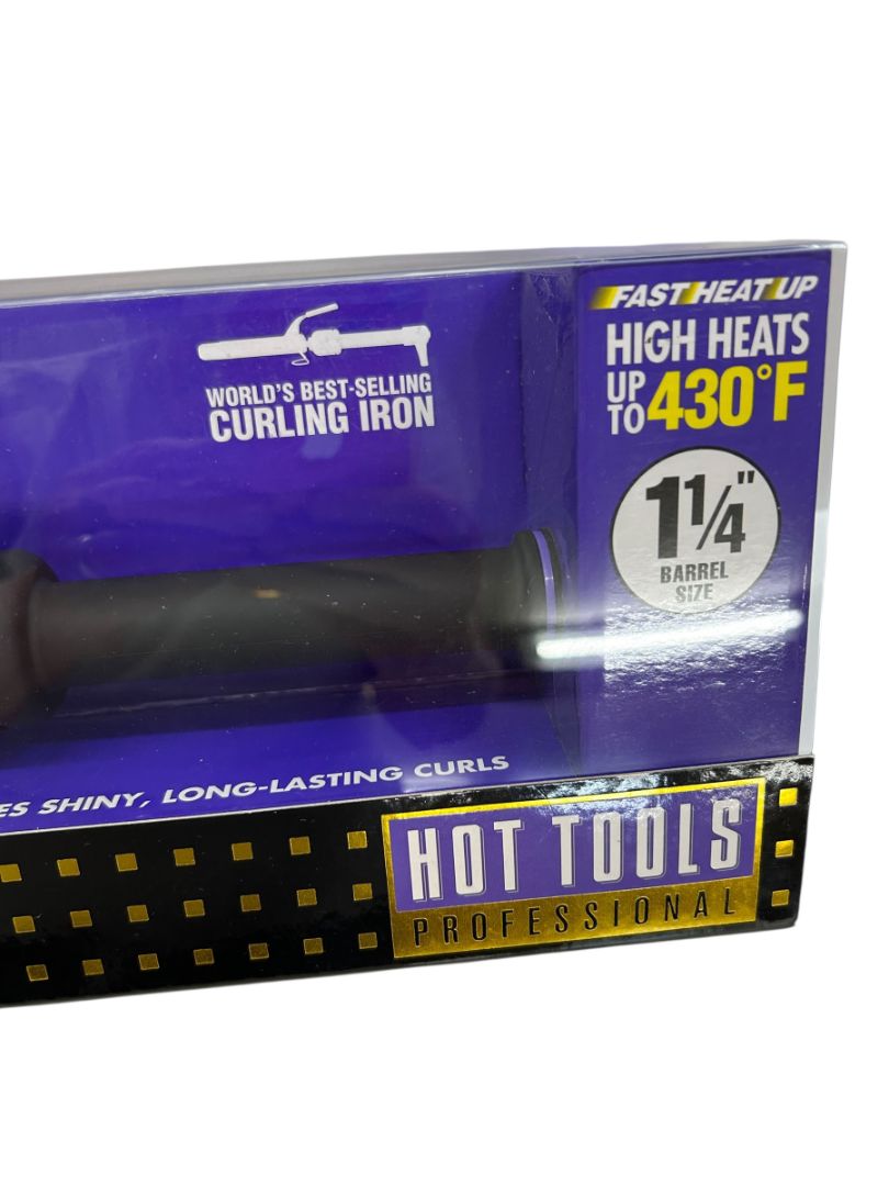 Hot Tools Professional Hair Curling Iron 1 1/4" 1110 Spring Gold Styling Beauty New