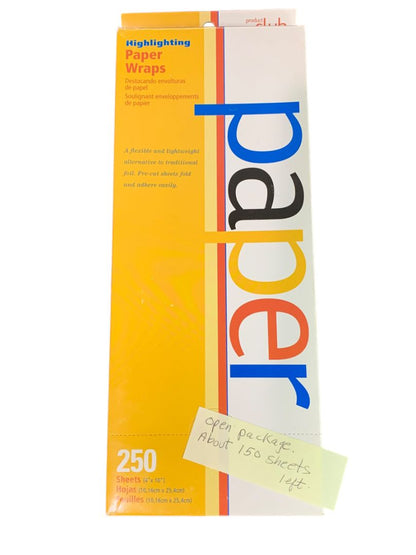 ProductClub Highlighting Papers Hair Salon 4x7 and 4 x 10 Open Packages