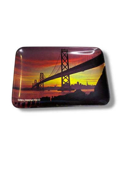 Vintage San Francisco Bridge Melamine Tray 4.2" x 5.8"