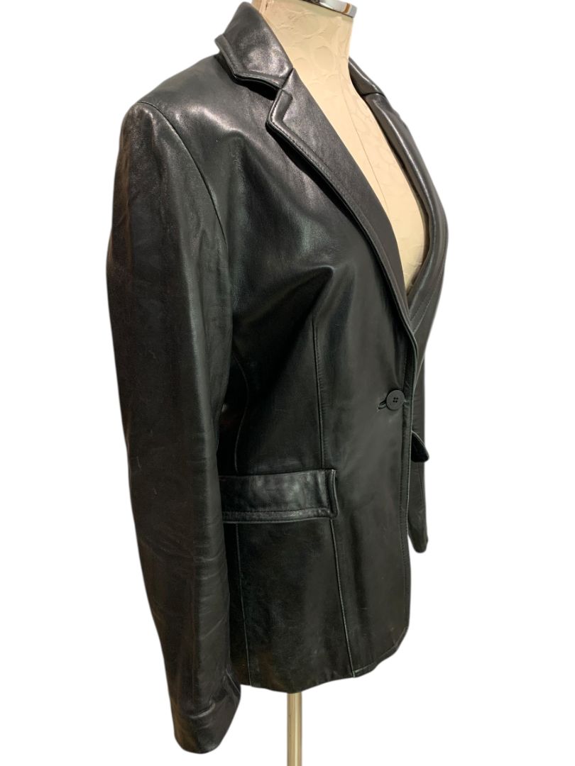 Size Medium Nine West Womens Black Leather Jacket Soft