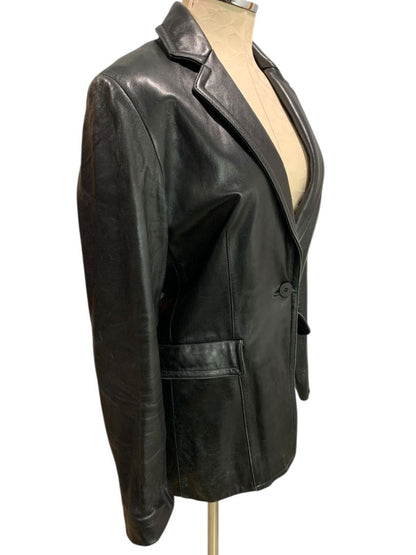 Size Medium Nine West Womens Black Leather Jacket Soft