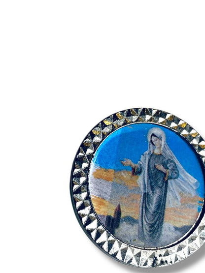 Vintage Magnet Religious Virgin Mary Our Lady of Fatima 1.3"