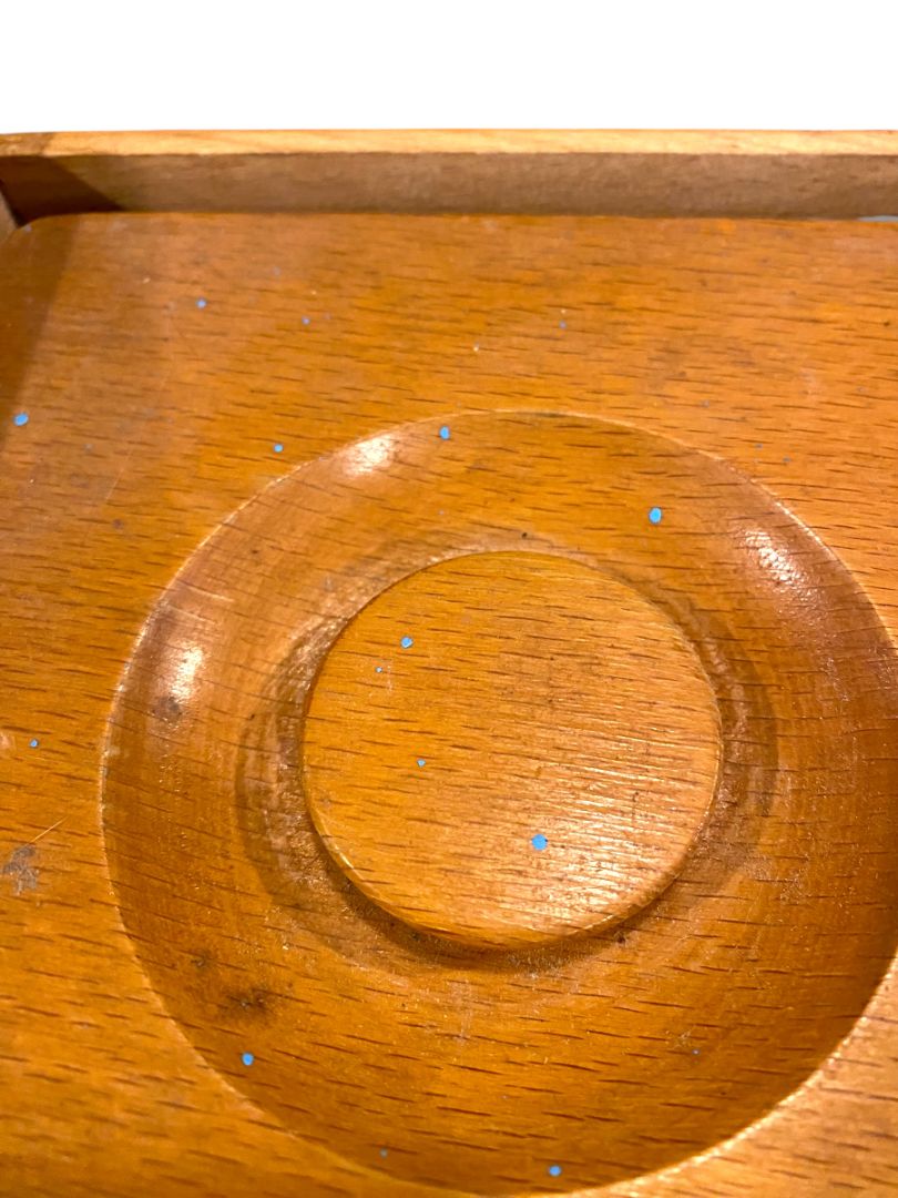 Set of 5 Nesting Wooden Canisters Vintage Rooster Cookies Flour Sugar Coffee Tea