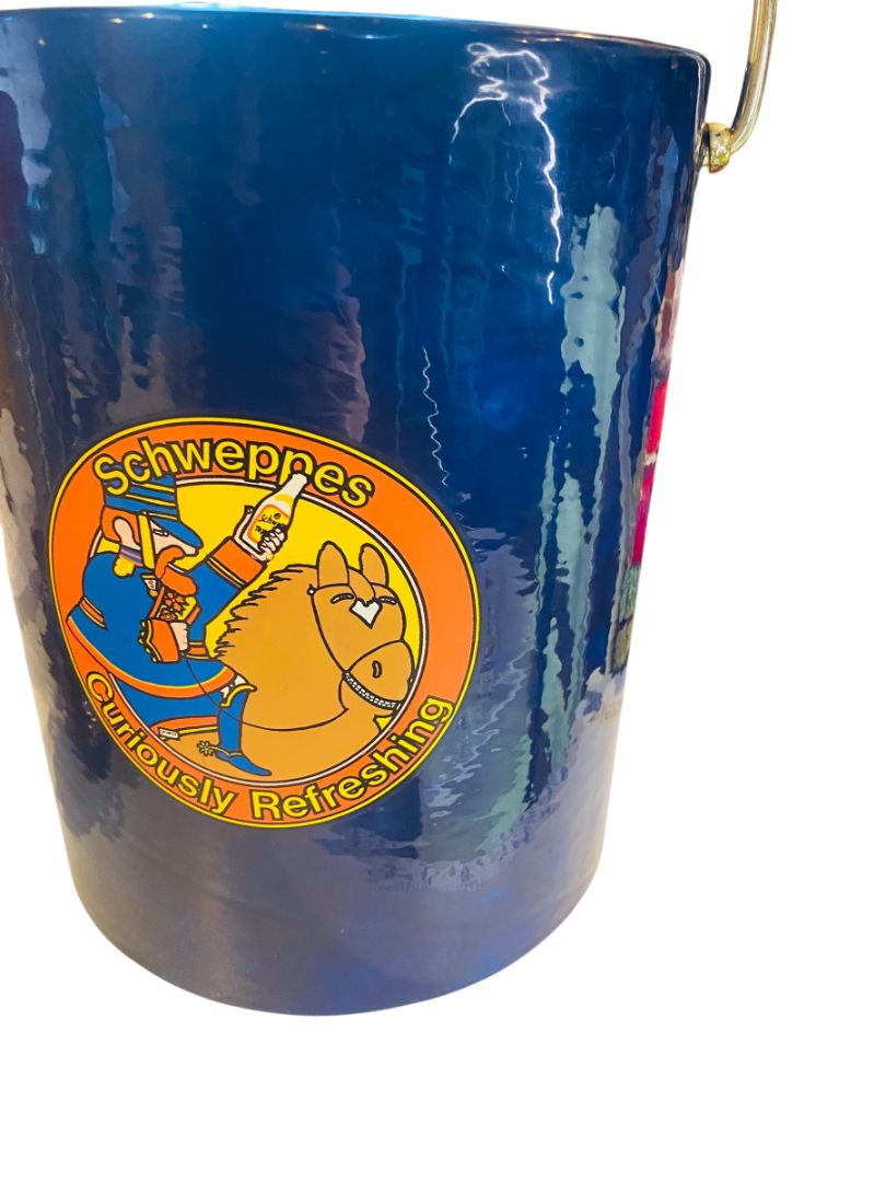 Vintage Schweppes Kraftware Curiously Refreshing Ice Bucket Lid