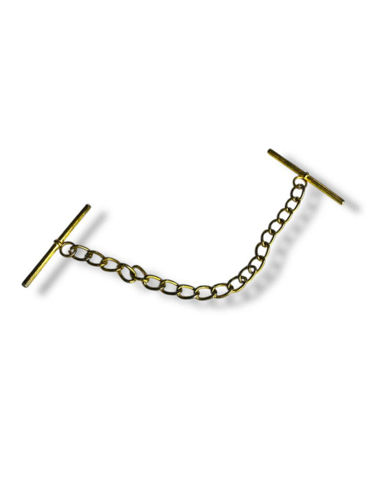 Vintage Toggle Button Chain 8" Goldtone