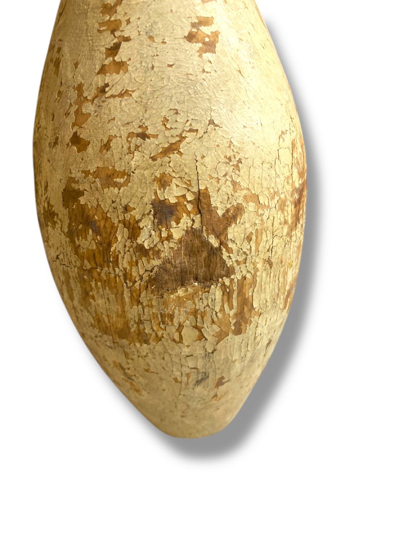 1950s Bowling Pin 15.5" Turned Wood Chippy Sports Room Decor Retro