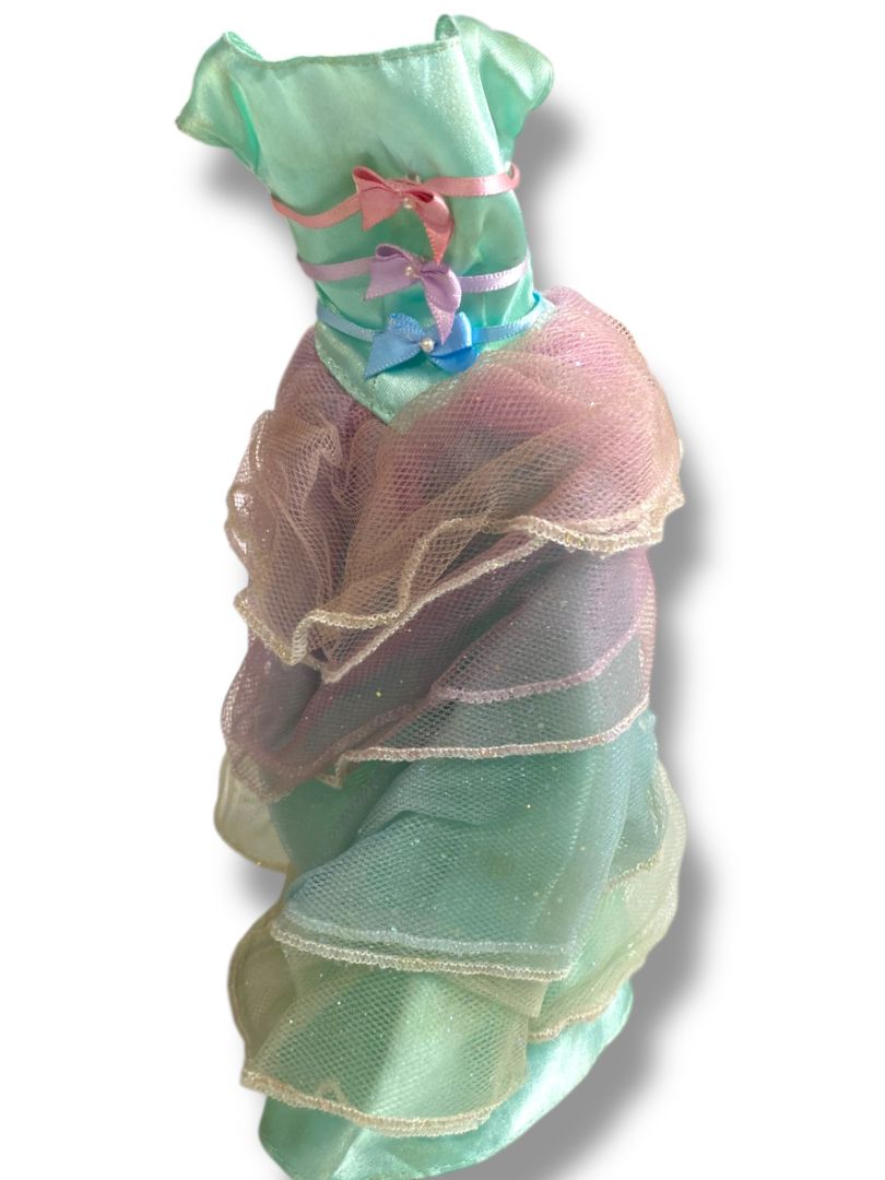 1997 Mattel Spring Tea Party Barbie Tulle Tiered Dress Avon Exclusive