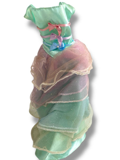 1997 Mattel Spring Tea Party Barbie Tulle Tiered Dress Avon Exclusive