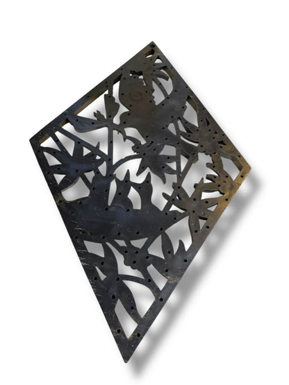 1970s Burwood Homco Wall Plaque Baby Birds Nest Diamond 16.75"h x 10.25"