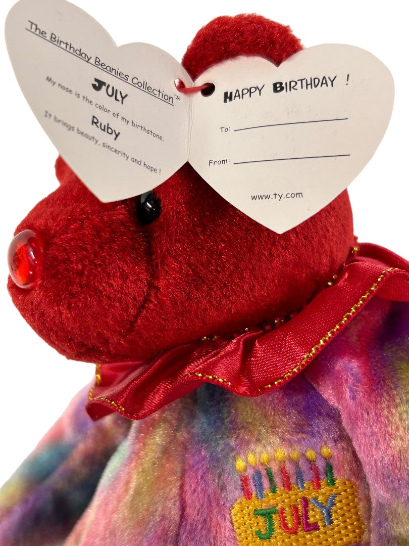 Ty Beanie Baby Original 2001 Ruby Bear Stuffed Animal Tags