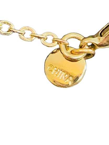 Goldtone Necklace Circles 18.5" Lobster Clasp