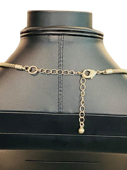 Goldtone Triangle Necklace 17"-20" Lays Flat Lobster Clasp