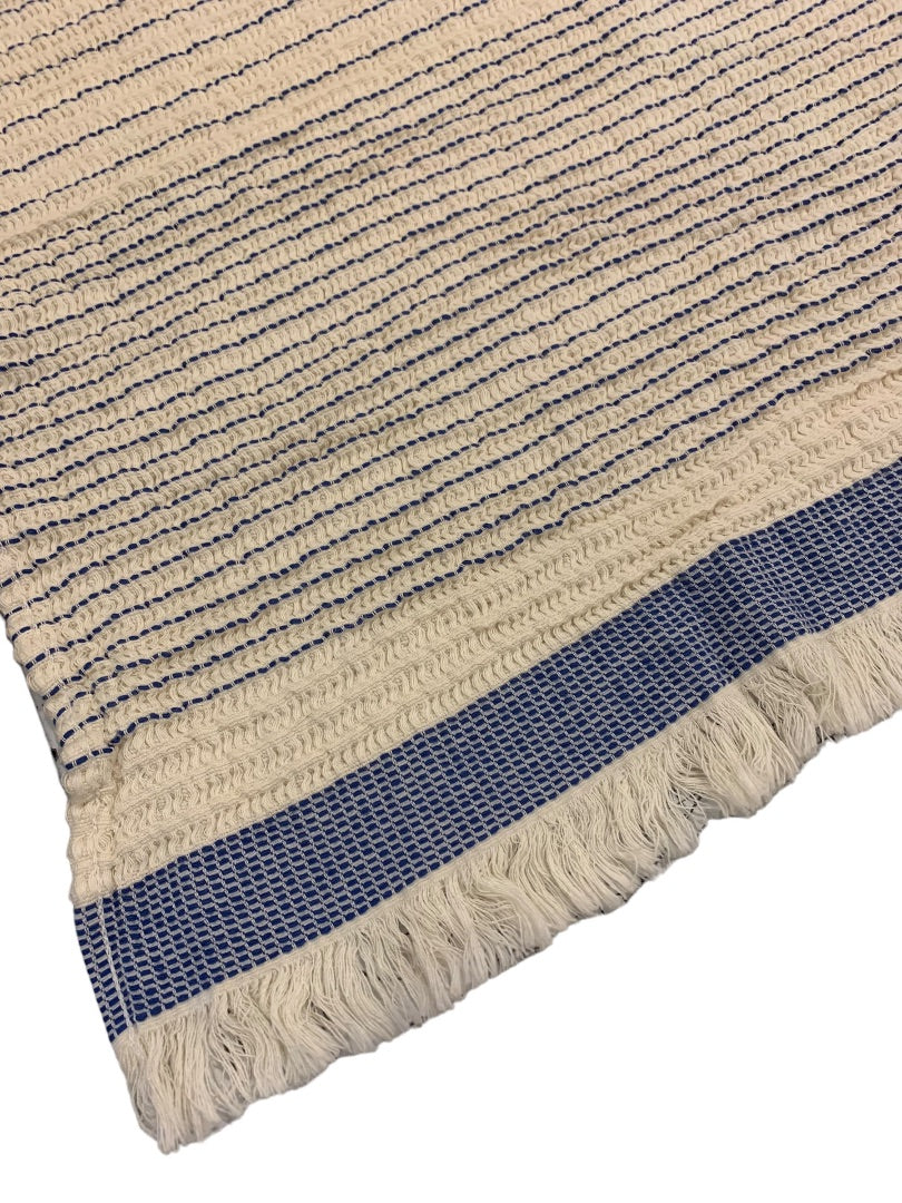 Anthropologie Table Cover Runner 21 x 28" New 100% Cotton Boho Fringed