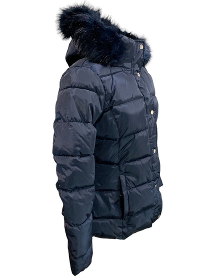 Small Tommy Hilfiger Navy Detatchable Hood Winter Coat 5 Degree Warmth