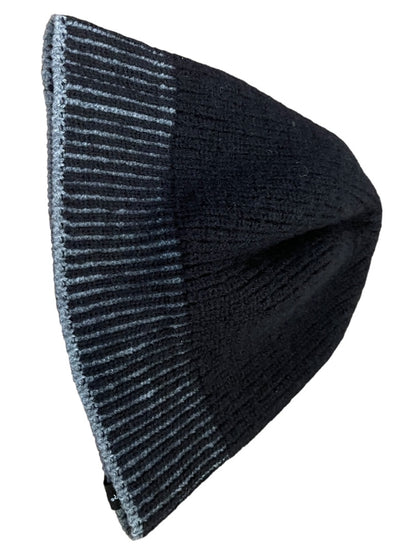 One Size Screamer Unisex Knit Hat Beanie Black Gray Acrylic