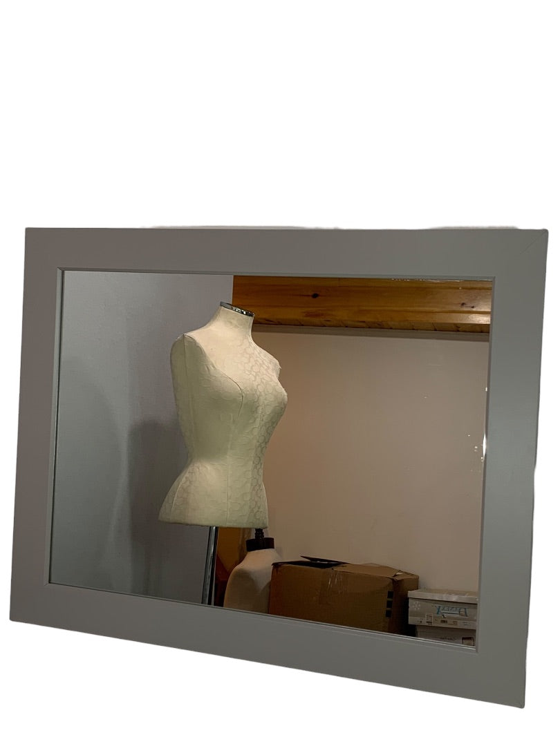 Woodcrafters Home Products Wall Mirror Sterling Gray Wood Frame 21 x 27"