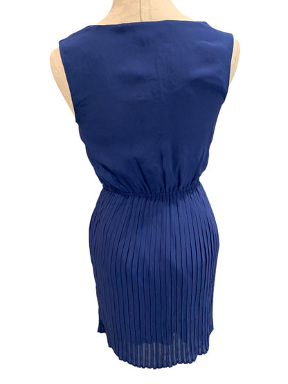 Small Be Bop Blue Dress Pullover Sleeveless Pleated Skirt Sheer Junior