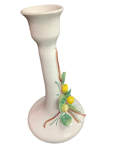 Harmony Taormina TM Benedetti Italian Candlestick Majolica Signed Lemon
