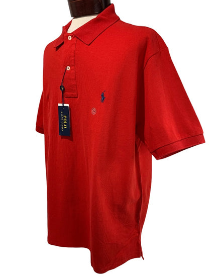 1XB Polo Ralph Lauren Red Mens New Big Golf Shirt